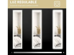 Espejo de pie Nerpio Homcom luz LED ajustable gris 160x40 cm