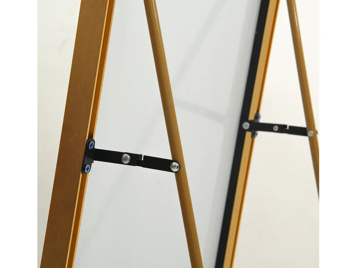 Espejo de pie rectangular con marco de metal HD Espejo de pie grande para sala de estar, dormitorio y vestidor Espejo dorado 140x40cm