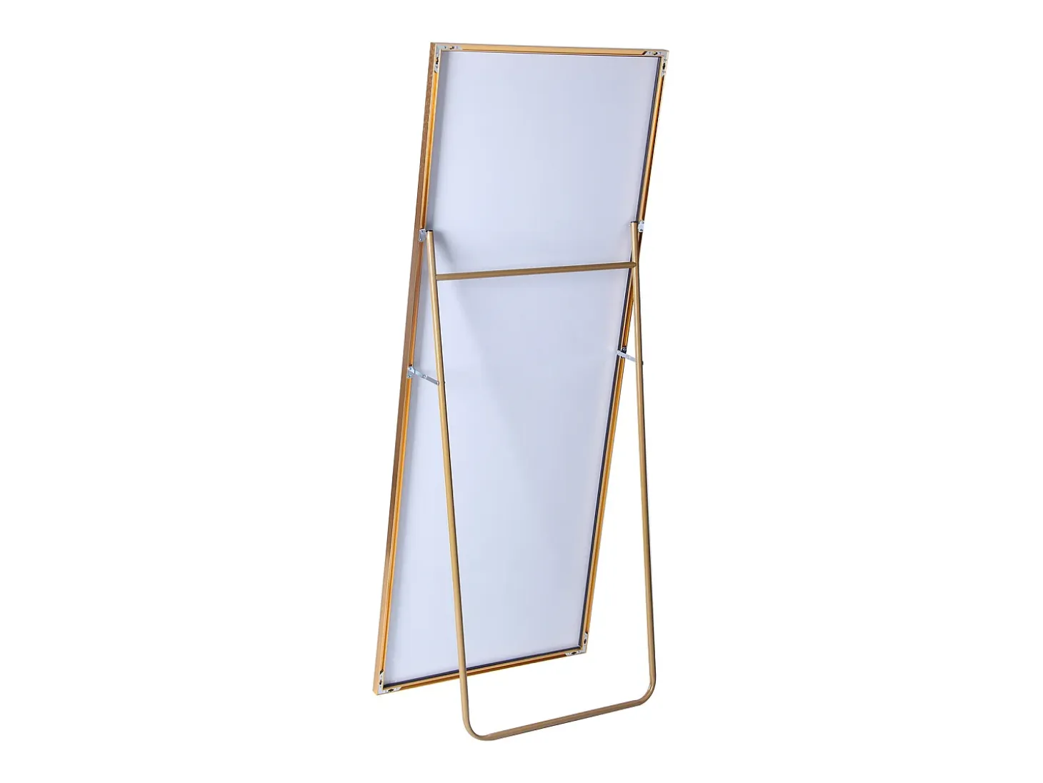 Espejo de pie rectangular con marco de metal HD Espejo de pie grande para sala de estar, dormitorio y vestidor Espejo dorado 180x80cm