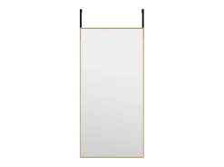 Espejo de puerta dorado 30x60 cm Cristal y aluminio