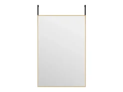 Espejo de puerta dorado 40x60 cm Cristal y aluminio