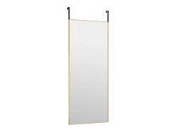 Espejo de puerta dorado 40x100 cm Cristal y aluminio