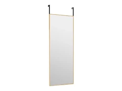 Espejo de puerta dorado 30x80 cm Cristal y aluminio