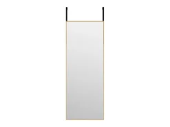 Espejo de puerta dorado 30x80 cm Cristal y aluminio
