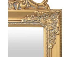 Espejo de suelo estilo barroco 160x40 cm Dorado