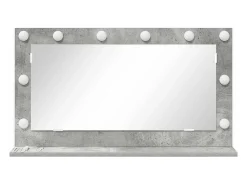 Espejo de tocador con espejo Gris hormigón 80 x 45 x 18 cm