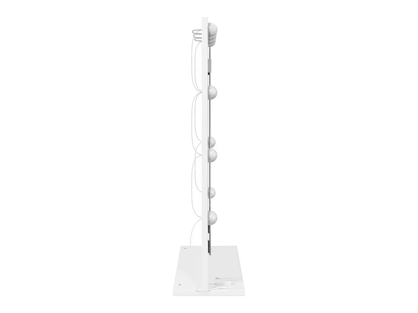 Espejo de tocador con luces LED Blanco 70 x 50 x 18 cm