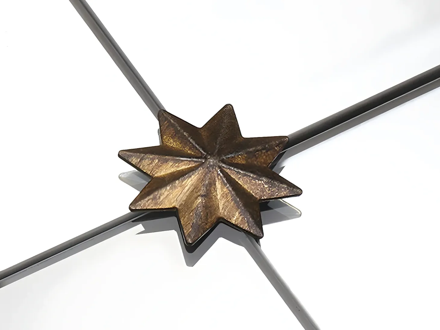 Espejo de ventana de metal, ancho 80 x alto 150 cm, oro antiguo, PALMYRE