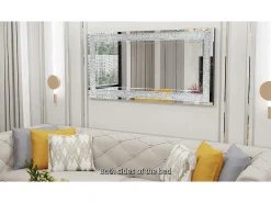 Espejo decorativo rectangular grande, espejos de pared, espejo de pared deco, diseño de dormitorio, 120x60cm