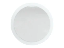 Espejo Globe 50 cm, Espejo de Pared Redondo Decorativo para Recibidor y Sala de Estar con Marco de MDF en gris de alto brillo
