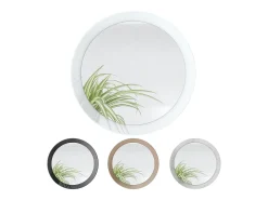 Espejo Globe 50 cm, Espejo de Pared Redondo Decorativo para Recibidor y Sala de Estar con Marco de MDF en negro mate