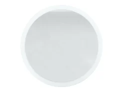 Espejo Globe 80 cm, Espejo de Pared Redondo Decorativo para Recibidor y Sala de Estar con Marco de MDF en hormigón oxidado