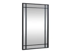 Espejo industrial de metal - Ancho 60 x Alt. 86,5 cm - Negro - HISAE