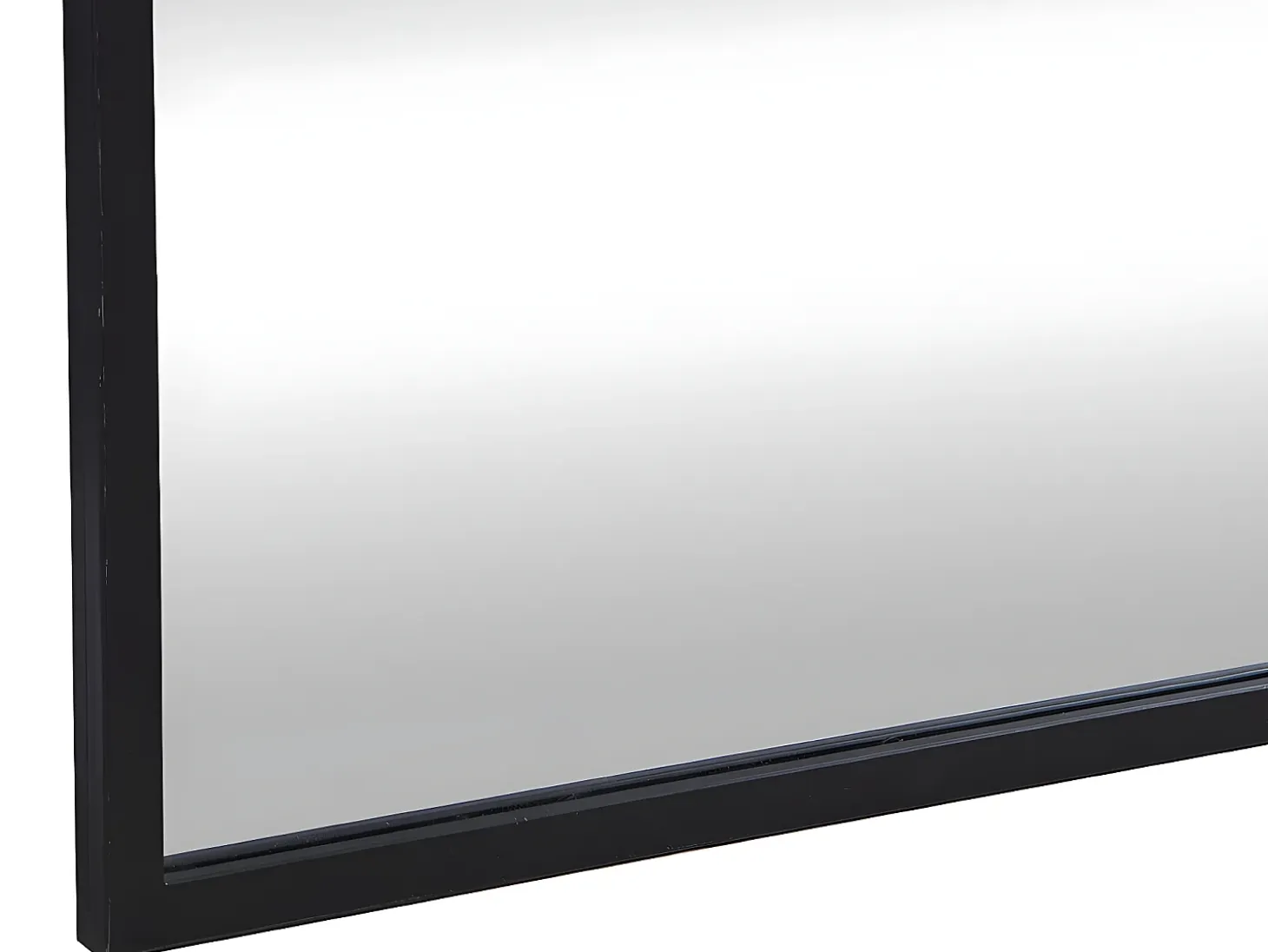 Espejo industrial desestructurado de metal - Ancho 150 x Alt. 130 cm - Negro - MALDONIA