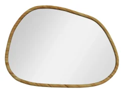 Espejo Kendra Homcom forma irregular marco madera natural 50x70x2,1 cm