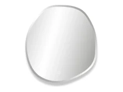 Espejo LED orgánico D60/80cm en vidrio plateado FLUEA