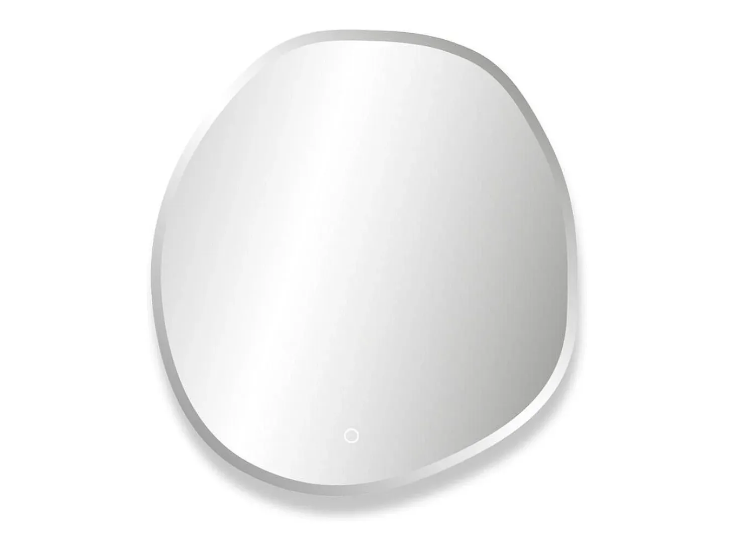 Espejo LED orgánico D60/80cm en vidrio plateado FLUEA