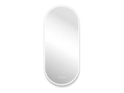 Espejo LED ovalado 90x40cm en vidrio plateado NUVIA