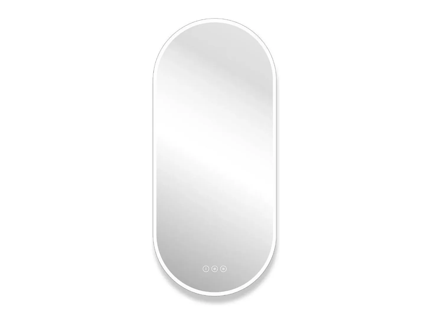 Espejo LED ovalado 90x40cm en vidrio plateado NUVIA