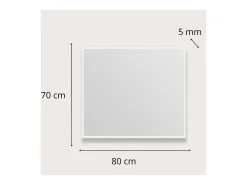 Espejo LED rectangular L60/80cm de vidrio plateado ECLIPS
