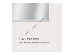 Espejo LED rectangular L60/80/90/120cm con retroiluminación MIRALUX