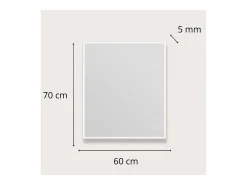 Espejo LED rectangular L60/80cm de vidrio plateado ECLIPS