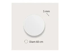 Espejo LED redondo D60/70/80cm en vidrio plateado ORAYA