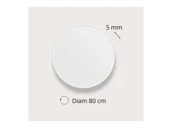 Espejo LED redondo D60/70/80cm en vidrio plateado ORAYA