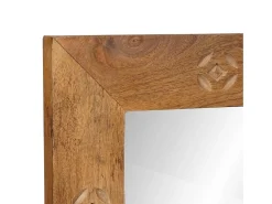 Espejo marrón claro 57 x 70 x 3 cm madera maciza de mango