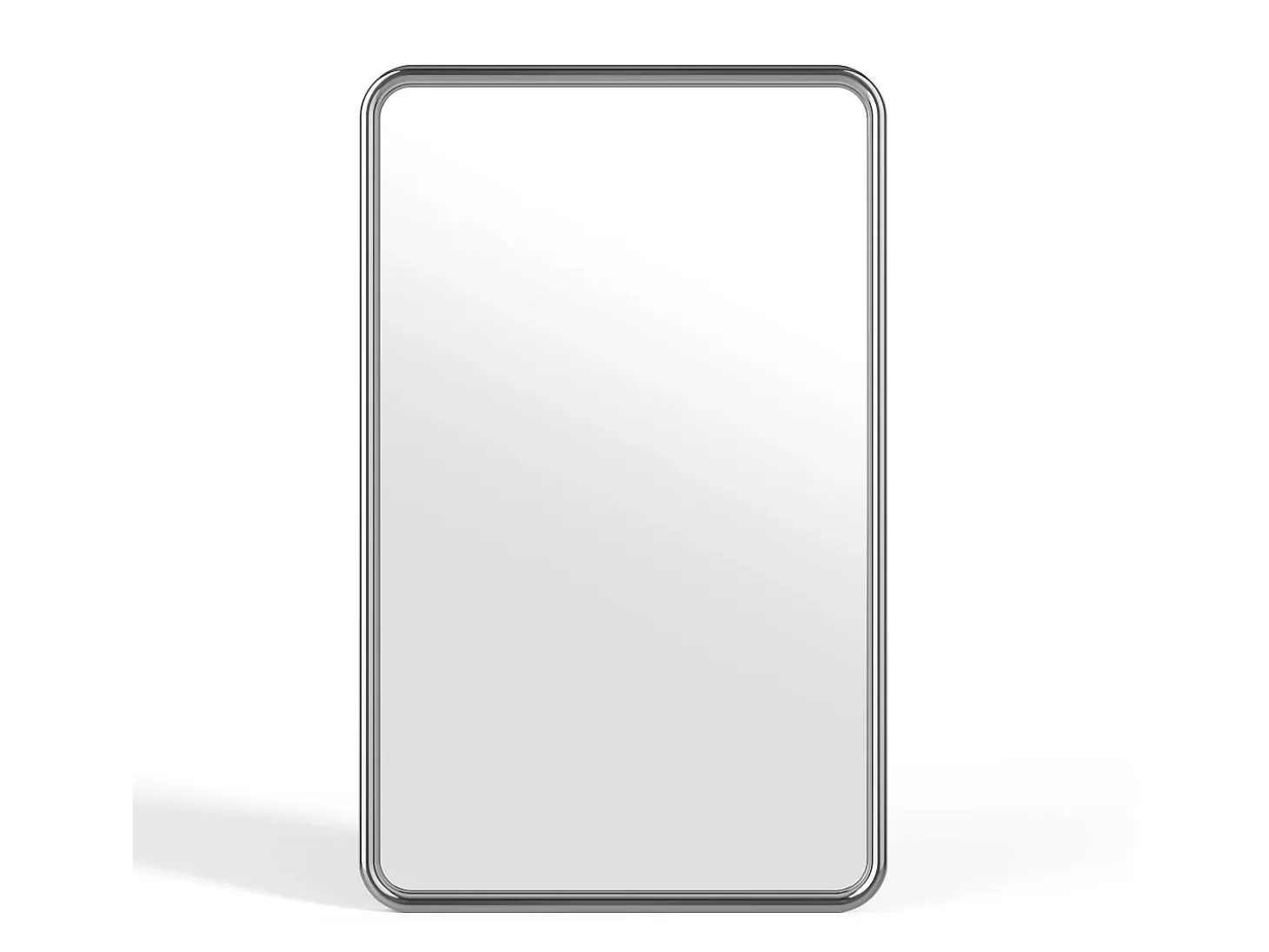 Espejo mural rectangular metálico, An. 50 x Alt. 80 cm, Cromado, REFLEYA