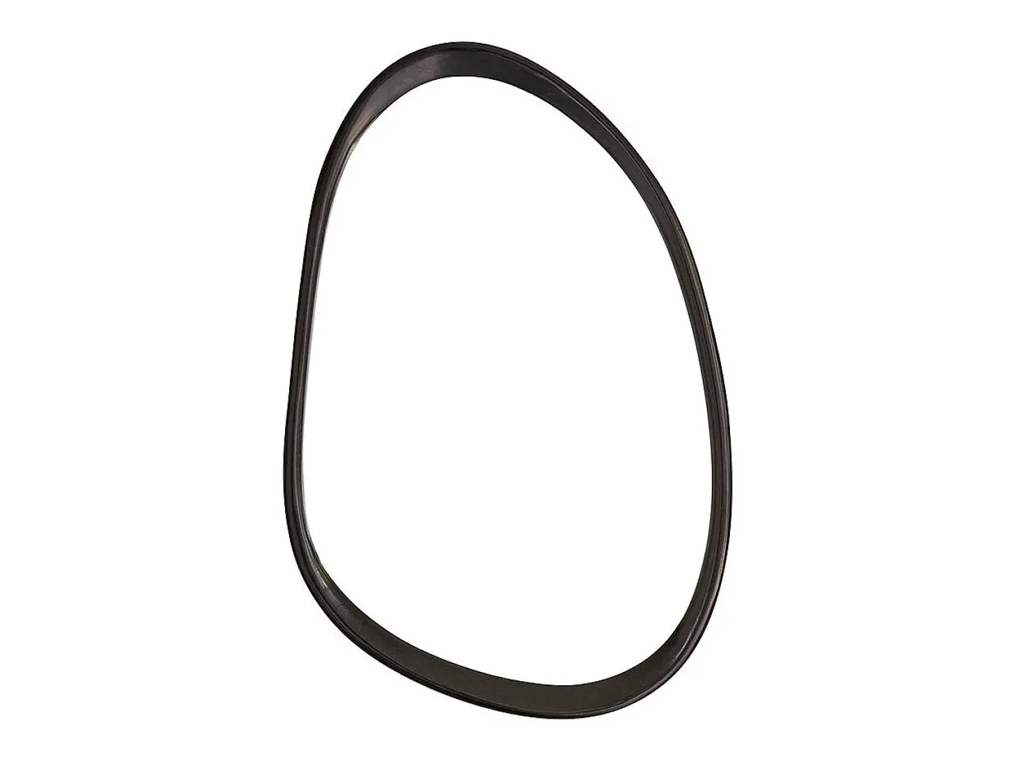 Espejo orgánico de madera de mindi negro 90x60 cm