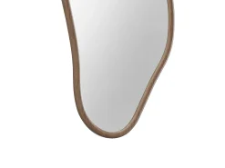 Espejo orgánico de madera de hevea, An. 50 x Alt. 100 cm, Natural oscuro, YAOLI