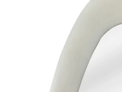 Espejo orgánico de terciopelo, L. 60 x Al. 160, Crema, LAVINA