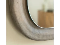 Espejo oval en madera de mango Marley