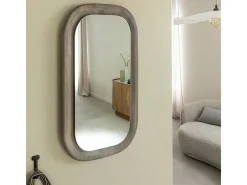 Espejo oval en madera de mango Marley