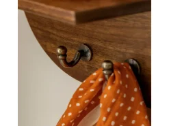 Espejo oval en madera de mango dark Remick