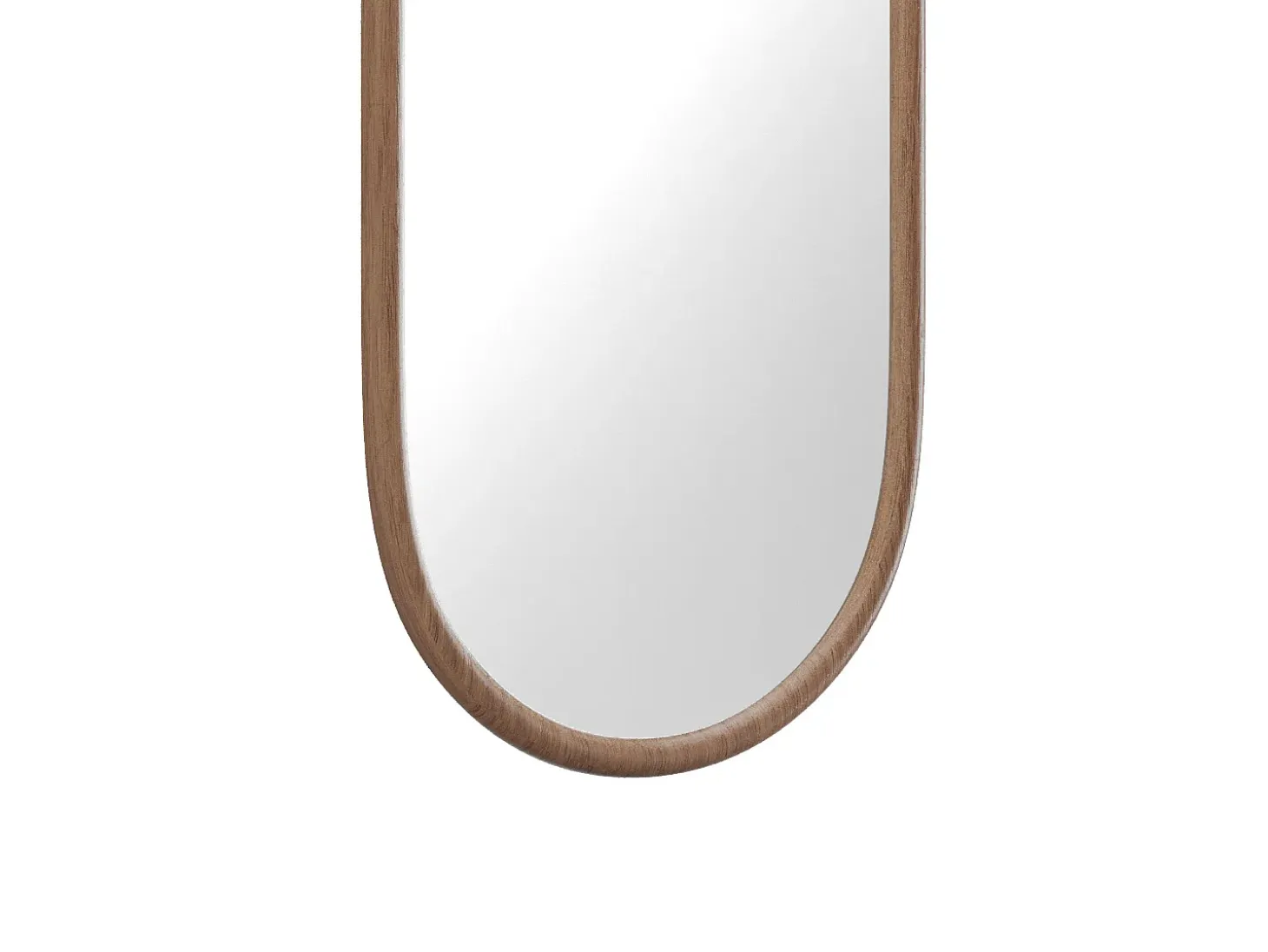 Espejo ovalado de hevea, An. 50 x Alt. 100 cm, Natural, SHAXI