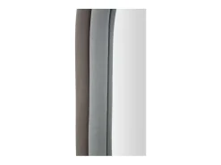 Espejo ovalado de pared con marco de terciopelo gris 90x60x4cm Antony