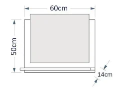 Espejo para baño RAVEN – 60x50 cm – Negro mate y brillante