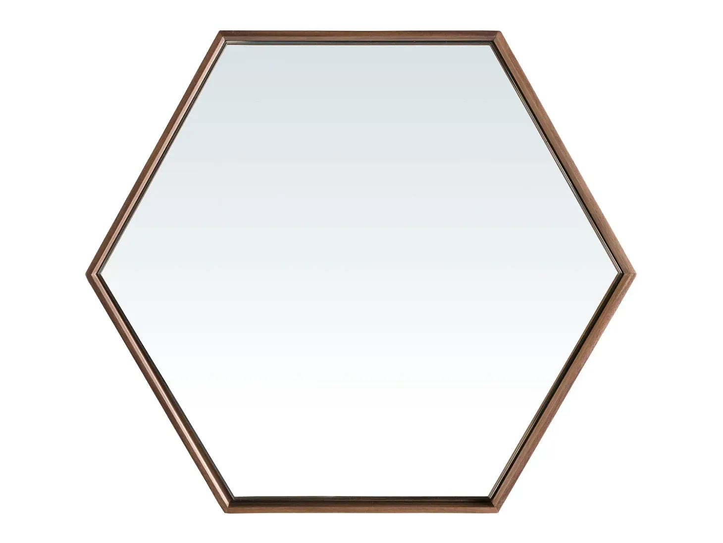 Espejo pared hexagonal nogal 3039 ANGEL CERDA