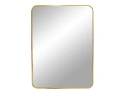 Espejo rectangular de aluminio MADRID – L 50 x H 70 cm-Color Negro