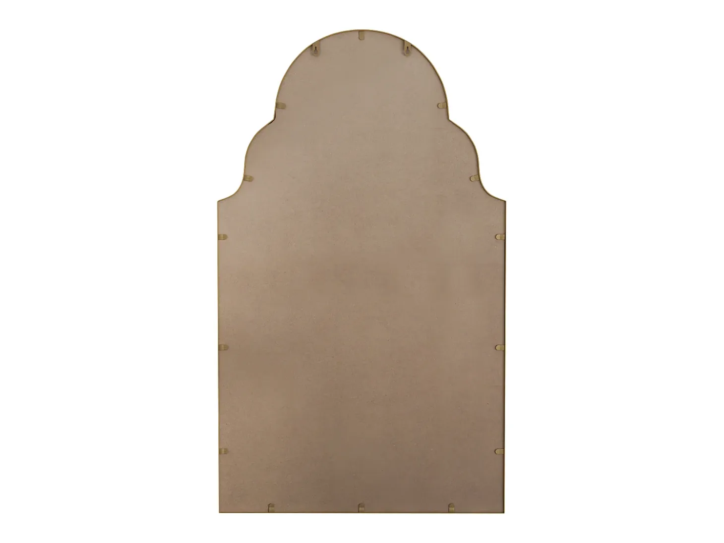 Espejo rectangular de pared de metal con marco de hierro, color bronce (61 x 3 x 101 cm)