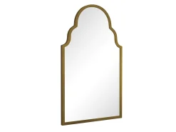 Espejo rectangular de pared de metal con marco de hierro, color bronce (61 x 3 x 101 cm)