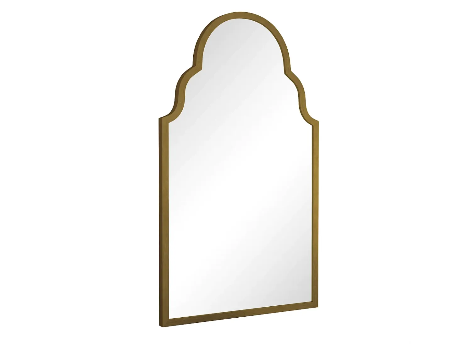 Espejo rectangular de pared de metal con marco de hierro, color bronce (61 x 3 x 101 cm)