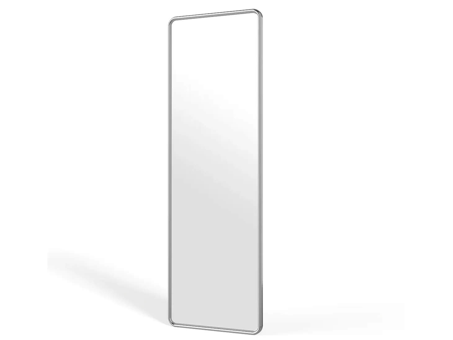 Espejo rectangular metálico, An. 55x Alt. 170 cm, Cromado, REFLEYA
