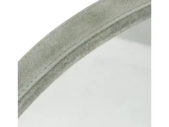 Espejo redondo de cuero verde Patty D 40 cm