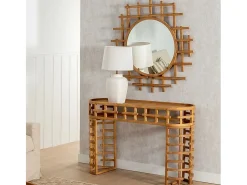 Espejo redondo de madera Diva 100cm