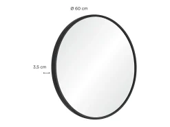 Espejo redondo de metal D60cm EMA Blanco