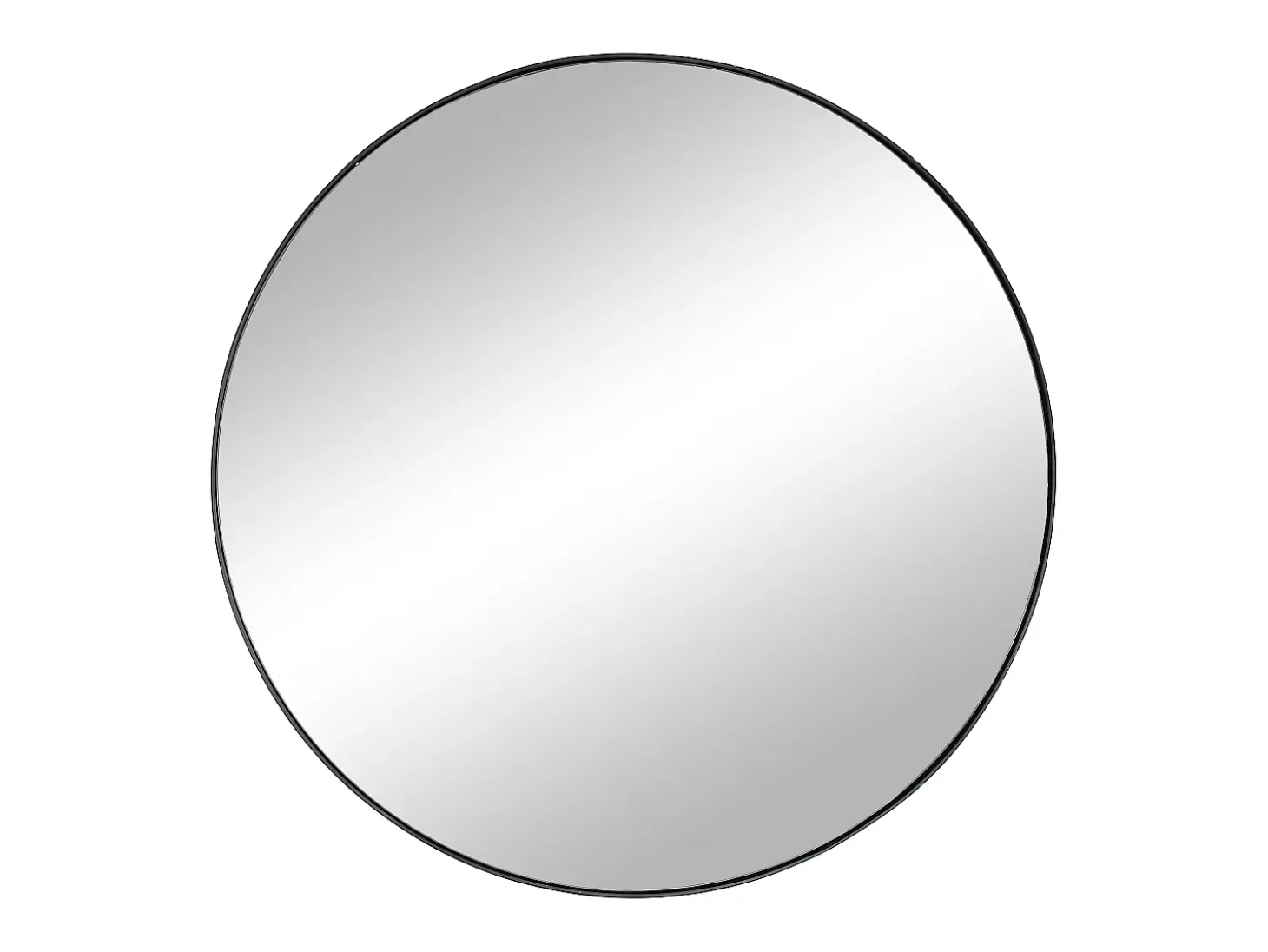 Espejo redondo de pared de metal - D.80 cm - Negro - JAFFREL