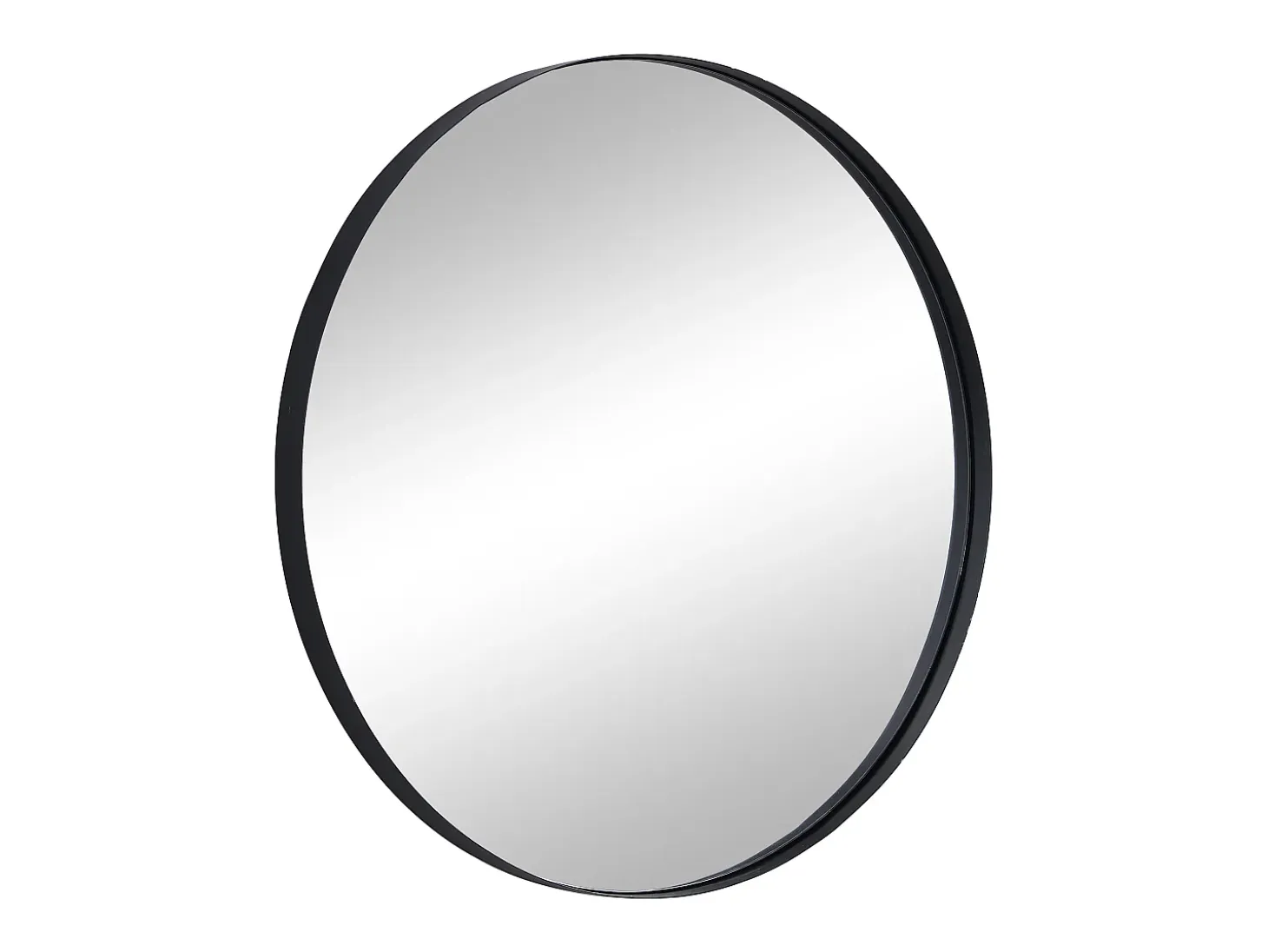 Espejo redondo de pared de metal - D.80 cm - Negro - JAFFREL